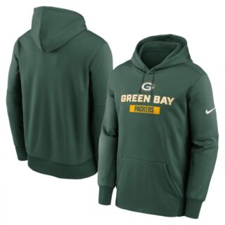 Men's Green Bay Packers Green Toss Sweep Performance Pullover Hoodie