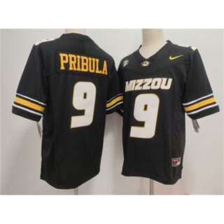Men's Missouri Tigers #9 Beau Pribula F.U.S.E. Black Stitched Jersey