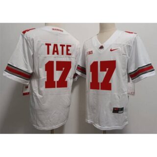 Men's Ohio State Buckeyes #17 Tate White Limited Stitched Football Jersey
