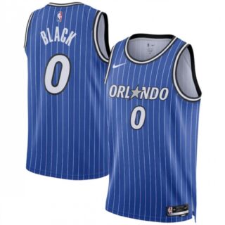 Men's Orlando Magic #0 Anthony Black Blue 2025 Icon Edition Stitched Basketball Jersey