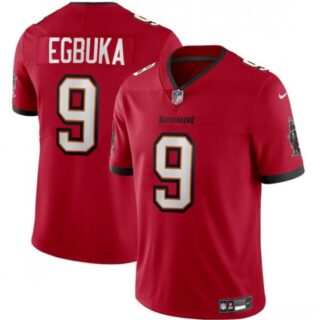 Men's Tampa Bay Buccaneers #9 Emeka Egbuka Red 2025 Draft Vapor Limited Football Stitched Jersey