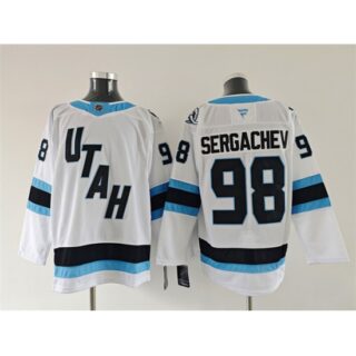 Men's Utah Mammoth #98 Mikhail Sergachev White 2025 Stitched Jersey