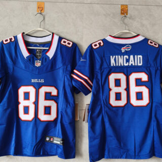 Women's Buffalo Bills #86 Dalton Kincaid Royal 2023 F.U.S.E. Vapor Untouchable Limited Stitched Football Jersey(Run Small)