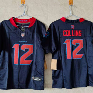 Women's Houston Texans #12 Nico Collins White 2024 F.U.S.E Vapor Stitched Jersey (Run Small)