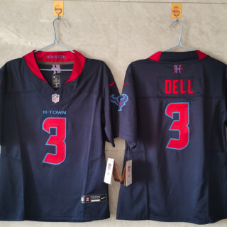 Women's Houston Texans #3 Tank Dell Navy 2nd Alternate F.U.S.E Vapor Stitched Football Jersey (Run Small)