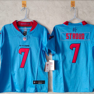 Women's Houston Texans #7 C.J. Stroud Blue 2024 F.U.S.E Vapor Stitched Jersey (Run Small)
