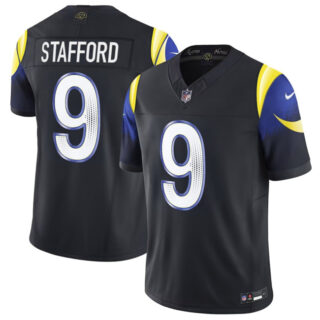 Women's Los Angeles Rams #9 Matthew Stafford Black 2025 F.U.S.E. Rivalries Vapor Limited Stitched Jersey(Run Small)