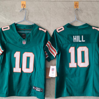 Women's Miami Dolphins #10 Tyreek Hill Aqua Alternate F.U.S.E Vapor Untouchable Stitched Jersey(Run Small)
