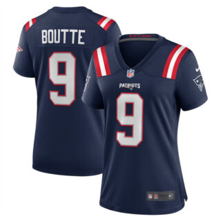 Women's New England Patriots #9 Kayshon Boutte Navy 2025 Stitched Game Jersey(Run Small)