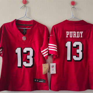 Women's San Francisco 49ers #13 Brock Purdy Red F.U.S.E Vapor Untouchable Stitched Jersey(Run Small)