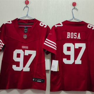 Women's San Francisco 49ers #97 Nick Bosa Red F.U.S.E Vapor Untouchable Stitched Jersey(Run Small)