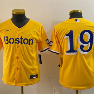 Youth Boston Red Sox #19 Roman Anthony Gold City Connect Stitched Baseball Jersey
