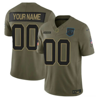 Youth Carolina Panthers Active Player Custom Olive 2025 F.U.S.E. Salute to Service Limited Stitched Football Jersey