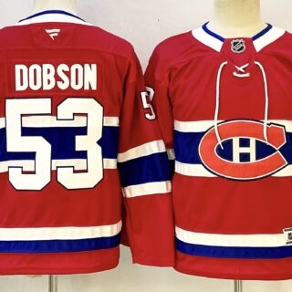 Youth Montreal Canadiens #53 Noah Dobson Red 2024-25 Stitched Jersey