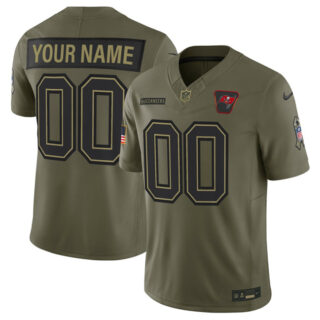 Youth Tampa Bay Buccaneers Active Player Custom Olive 2025 F.U.S.E. Salute to Service Limited Stitched Football Jersey