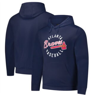 Men's Atlanta Braves Navy Dunbrooke Champion Pullover Hoodie