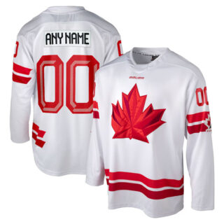 Men's Canada Hockey Custom White 2026 Stitched Hockey Jersey