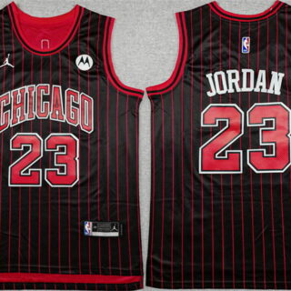 Men's Chicago Bulls #23 Michael Jordan Black 2024 25 City Edition Stitched Basketball Jersey