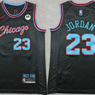 Men's Chicago Bulls #23 Michael Jordan Black 2025-26 City Edition Stitched Basketball Jersey