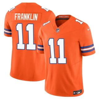 Men's Denver Broncos #11 Troy Franklin Orange F.U.S.E. Mile High Collection 1977 Throwback Vapor Limited Stitched Football Jersey