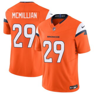 Men's Denver Broncos #29 Ja'Quan McMillan Orange 2025 F.U.S.E. Vapor Limited Stitched Football Jersey