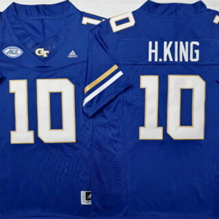 Men's Georgia Tech Yellow Jackets #10 Haynes King Royal F.U.S.E. Limited Stitched Jersey