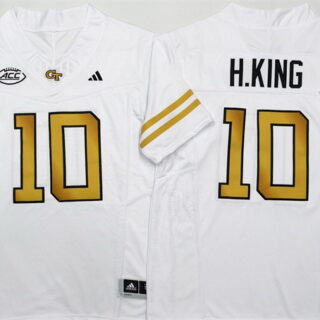 Men's Georgia Tech Yellow Jackets #10 Haynes King White F.U.S.E. Limited Stitched Jersey