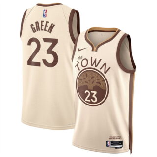 Men's Golden State Warriors #23 Draymond Green Tan 2025 26 City Edition Stitched Basketball Jersey