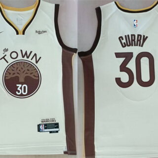 Men's Golden State Warriors #30 Stephen Curry White Stitched Basketball Jersey