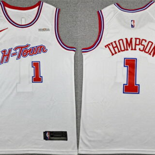 Men's Houston Rockets #1 Amen Thompson White 2025-26 City Edition Stitched Jersey