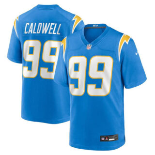 Men's Los Angeles Chargers #99 Jamaree Caldwell Blue 2025 Stitched Game Jersey