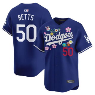 Men's Los Angeles Dodgers #50 Mookie Betts Royal Takashi Murakami 2025 Vapor Limited Stitched Baseball Jersey