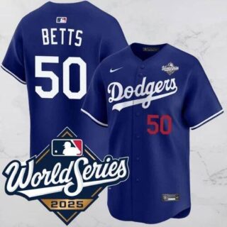 Men's Los Angeles Dodgers ACTIVE PLAYER Custom Blue 2025 World Series Vapor Limited Stitched Baseball Jersey