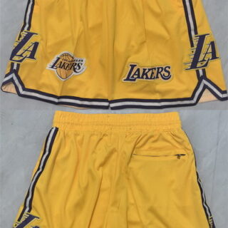 Men's Los Angeles Lakers Yellow 2025 Shorts (Run Small)