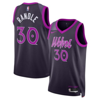 Men's Minnesota Timberwolves #30 Julius Randle Julius Randle Purple 2025 26 City Edition Stitched Jersey