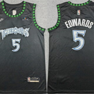 Men's Minnesota Timberwolves #5 Anthony Edwards Black 2025-26 Classic Edition Stitched jersey