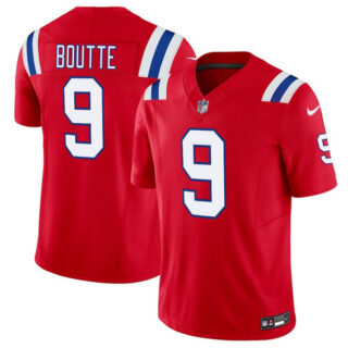 Men's New England Patriots #9 Kayshon Boutte Red 2025 F.U.S.E. Vapor Limited Stitched Football Jersey
