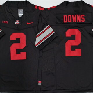 Men's Ohio State Buckeyes #2 Caleb Downs Black F.U.S.E. Limited Stitched Jersey