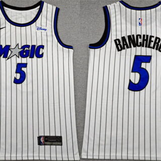 Men's Orlando Magic #5 Paolo Banchero White 2025 Association Edition Stitched Basketball Jersey