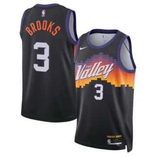 Men's Phoenix Suns #3 Dillon Brooks Black 2025 26 City Edition Stitched Basketball Jersey