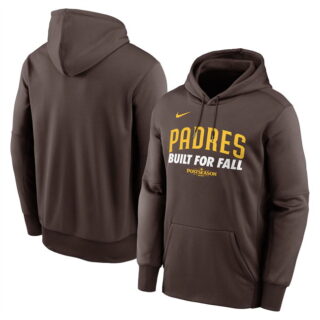 Men's San Diego Padres Brown 2025 Postseason Collection Therma Fleece Hoodie