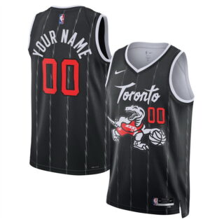 Men's Toronto Raptors Active Player Custom Black 2025 26 City Edition Stitched Basketball Jersey