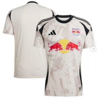 Men New York Red Bulls Tan 2025 Stone Replica Jersey