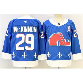 Men's Colorado Avalanche #29 Nathan MacKinnon Blue 2025-26 With A Alternate Stitched Jersey