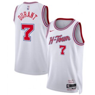 Men's Houston Rockets #7 Kevin Durant White 2025-26 City Edition Stitched Jersey