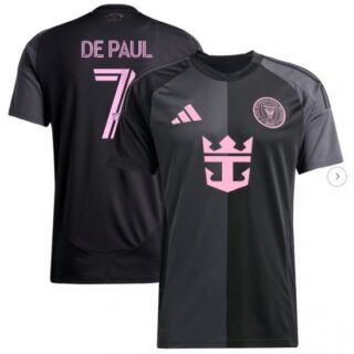 Men's Inter Miami CF Rodrigo De Paul adidas Black 2025 The Fortitude Kit Replica Player Jersey