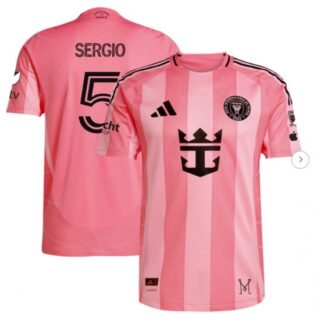Men's Inter Miami CF Sergio Busquets Light Pink 2025 Euforia Authentic Player Jersey