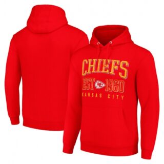 Men's Kansas City Chiefs Red Throwback Logo Pullover Hoodie