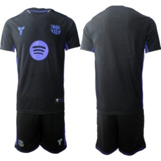 Men's Kobe FC Barcelona 2025-26 Football Jersey Set Black