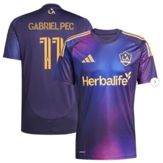 Men's LA Galaxy Gabriel Pec adidas Navy 2025 RIZON Replica Player Jersey